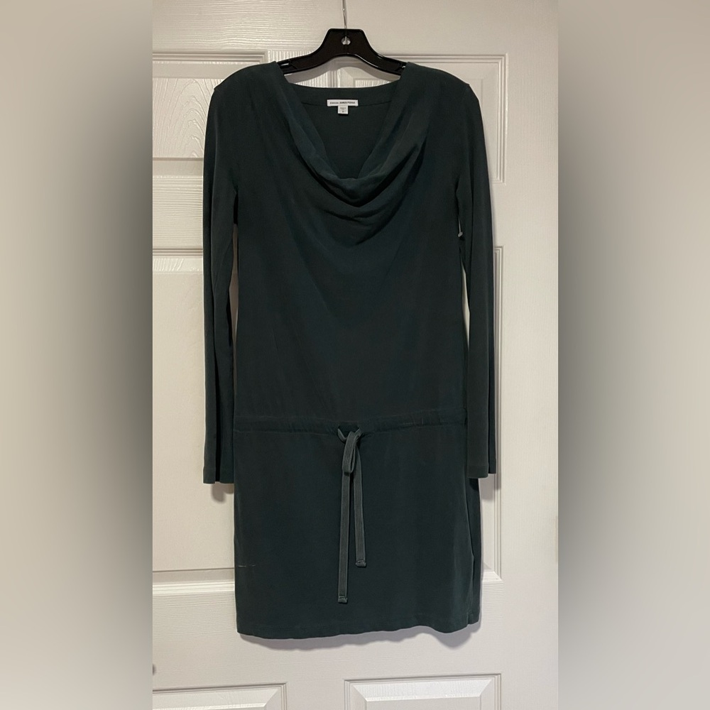 JAMES PERSE draped midi dress. Dark olive color. Size 2 (Medium).